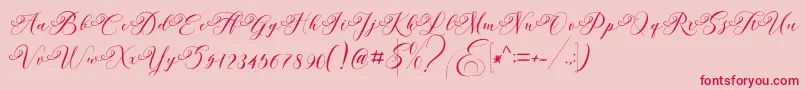 Шрифт Andeglei – красные шрифты на розовом фоне
