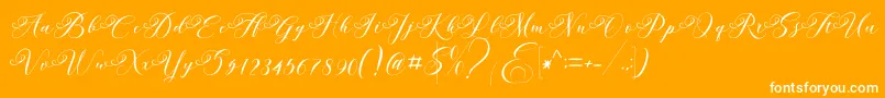 Andeglei Font – White Fonts on Orange Background
