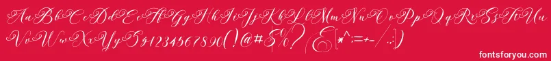 Andeglei Font – White Fonts on Red Background