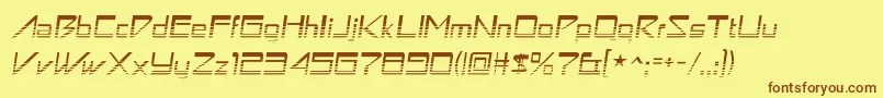 AstronboyvideoRegular Font – Brown Fonts on Yellow Background