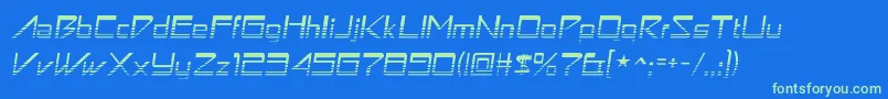 AstronboyvideoRegular Font – Green Fonts on Blue Background