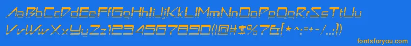 AstronboyvideoRegular Font – Orange Fonts on Blue Background