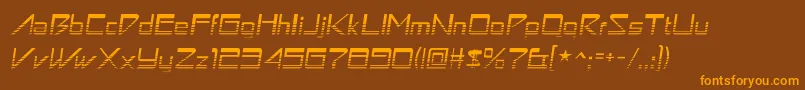 AstronboyvideoRegular Font – Orange Fonts on Brown Background