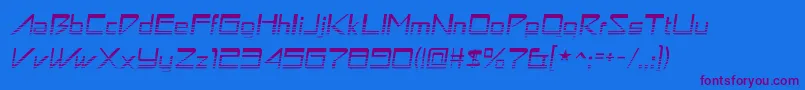 AstronboyvideoRegular Font – Purple Fonts on Blue Background