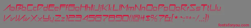 AstronboyvideoRegular Font – Red Fonts on Gray Background