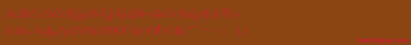 fuente Andella Script – Fuentes Rojas Sobre Fondo Marrón