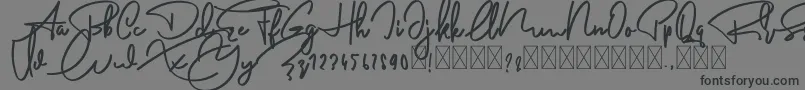 AnderfontFree Font – Black Fonts on Gray Background