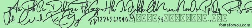 AnderfontFree Font – Black Fonts on Green Background