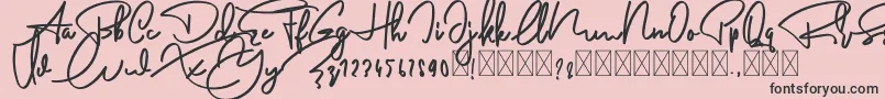 AnderfontFree Font – Black Fonts on Pink Background