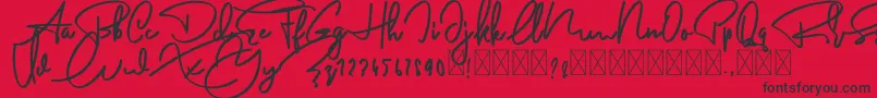 AnderfontFree Font – Black Fonts on Red Background