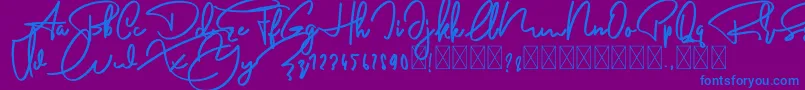 AnderfontFree Font – Blue Fonts on Purple Background