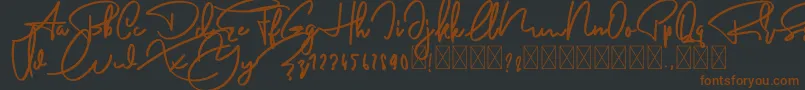 AnderfontFree Font – Brown Fonts on Black Background