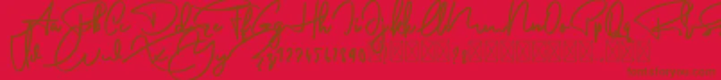 AnderfontFree Font – Brown Fonts on Red Background