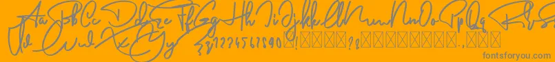 AnderfontFree Font – Gray Fonts on Orange Background