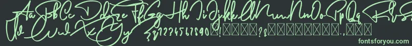 AnderfontFree Font – Green Fonts on Black Background