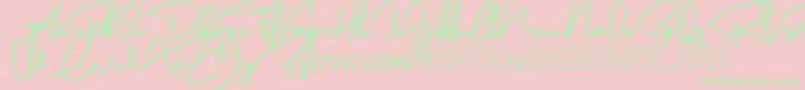 AnderfontFree Font – Green Fonts on Pink Background