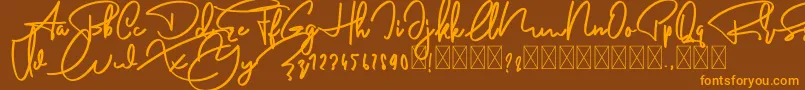 AnderfontFree Font – Orange Fonts on Brown Background