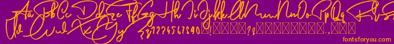 AnderfontFree Font – Orange Fonts on Purple Background