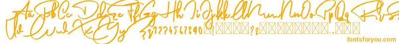 AnderfontFree Font – Orange Fonts on White Background