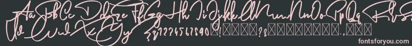 AnderfontFree Font – Pink Fonts on Black Background