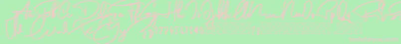 AnderfontFree Font – Pink Fonts on Green Background