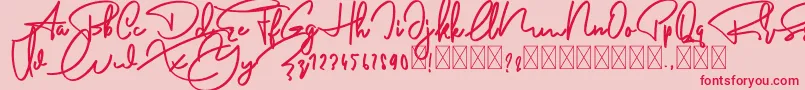 fuente AnderfontFree – Fuentes Rojas Sobre Fondo Rosa
