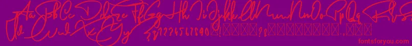 AnderfontFree Font – Red Fonts on Purple Background