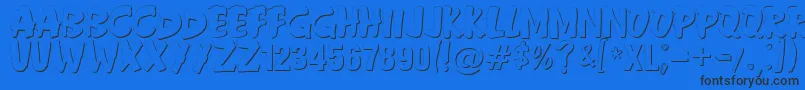 Anderson Fireball XL5 Shadow Font – Black Fonts on Blue Background