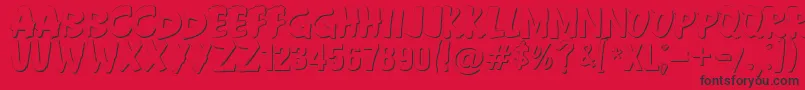 Anderson Fireball XL5 Shadow Font – Black Fonts on Red Background