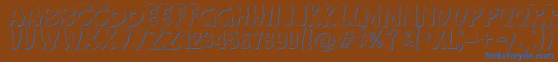 Anderson Fireball XL5 Shadow Font – Blue Fonts on Brown Background