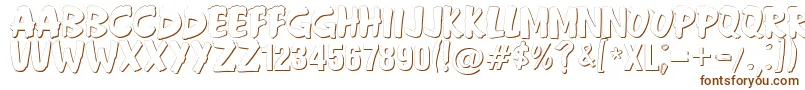 Anderson Fireball XL5 Shadow Font – Brown Fonts on White Background