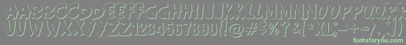 Anderson Fireball XL5 Shadow Font – Green Fonts on Gray Background