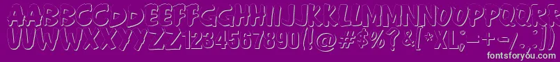 Anderson Fireball XL5 Shadow Font – Green Fonts on Purple Background