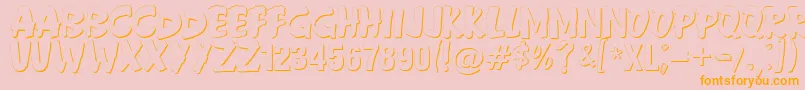 Anderson Fireball XL5 Shadow Font – Orange Fonts on Pink Background