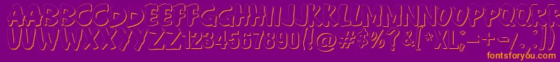 Anderson Fireball XL5 Shadow Font – Orange Fonts on Purple Background