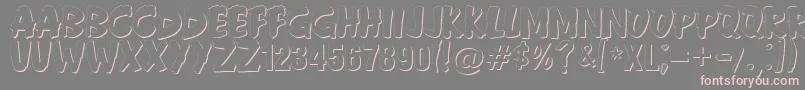 Anderson Fireball XL5 Shadow Font – Pink Fonts on Gray Background