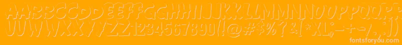 Anderson Fireball XL5 Shadow Font – Pink Fonts on Orange Background