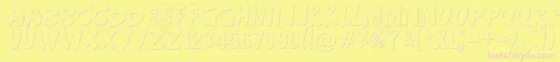Шрифт Anderson Fireball XL5 Shadow – розовые шрифты на жёлтом фоне