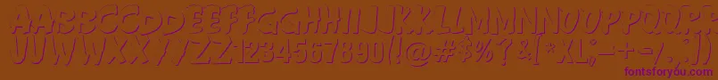 Więcej informacji o czcionce Anderson Fireball XL5 Shadow Czcionka Anderson Fireball XL5 Shadow – fioletowe czcionki na brązowym tle