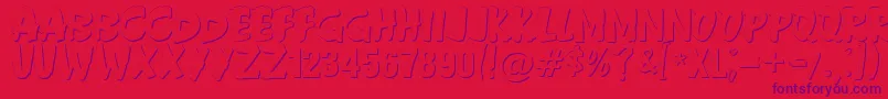 Anderson Fireball XL5 Shadow Font – Purple Fonts on Red Background