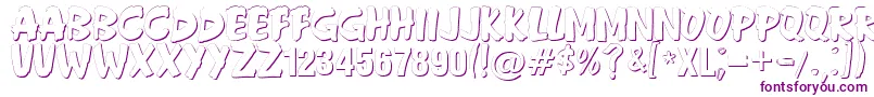 Anderson Fireball XL5 Shadow Font – Purple Fonts on White Background