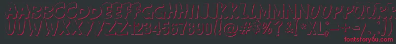 Anderson Fireball XL5 Shadow Font – Red Fonts on Black Background