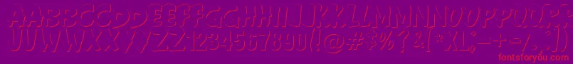 Anderson Fireball XL5 Shadow Font – Red Fonts on Purple Background