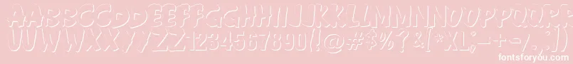 フォントAnderson Fireball XL5 Shadow – ピンクの背景に白い文字