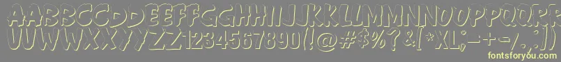 Anderson Fireball XL5 Shadow Font – Yellow Fonts on Gray Background