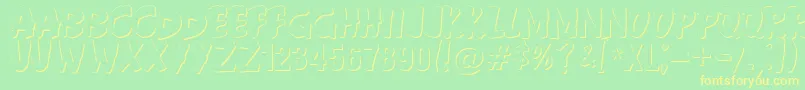 Anderson Fireball XL5 Shadow Font – Yellow Fonts on Green Background