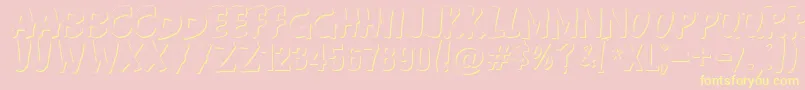 Anderson Fireball XL5 Shadow Font – Yellow Fonts on Pink Background