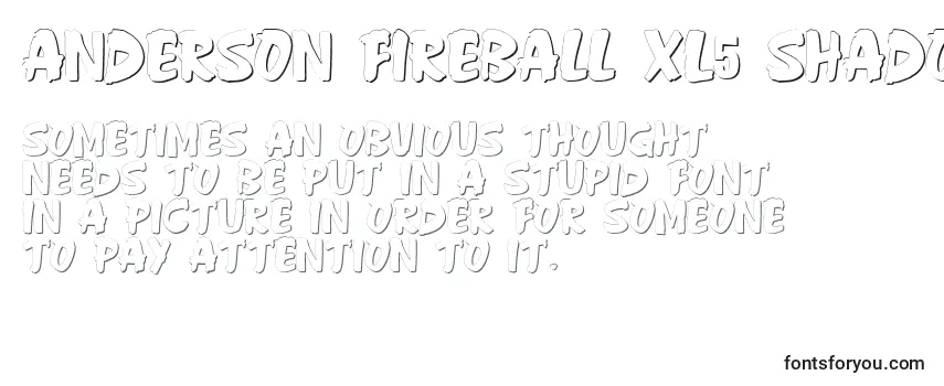 Schriftart Anderson Fireball XL5 Shadow