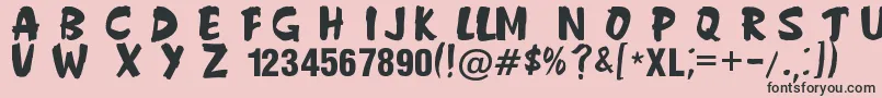 Anderson Fireball XL5 Font – Black Fonts on Pink Background