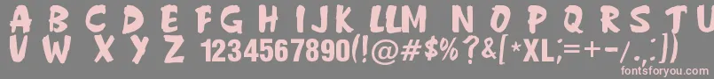 Anderson Fireball XL5 Font – Pink Fonts on Gray Background